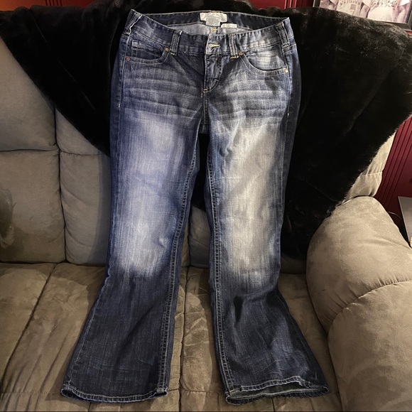 Maurices Ashlyn Bootcut Faded Distressed Jeans - Picture 1 of 5